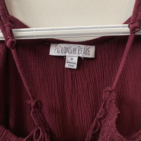 Burgundy off the shoulder top - Picture 3 of 4